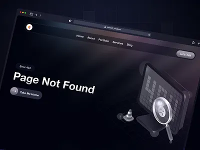 Dark UI : Page Not Found 404 dark dark ui error error page gray luminant page not found