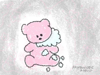 Collapsed in the morning animal bear broken character cutedesign digitaldrawing drawing editorial handdrawn hurt illustration kawaii mentalhealth mentalillness sad