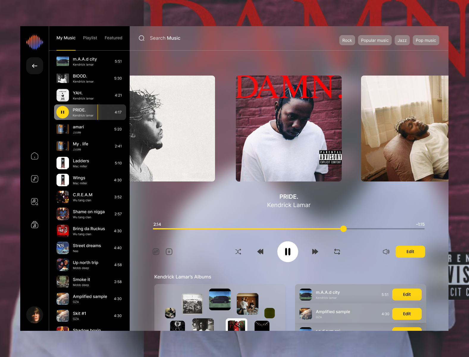 Music web design 3d albums animation app branding design graphic design home design illustration logo motion graphics music ui uides uidesign ux uxdesign uxdesigner vector