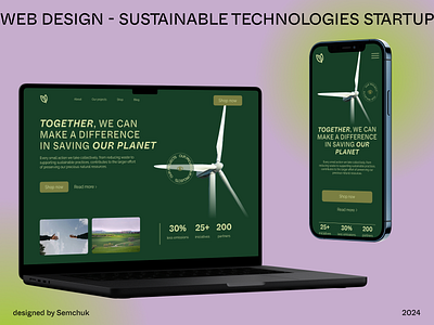 Website design ecology sustainable ui web design