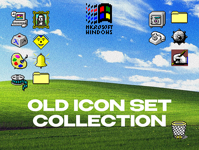 OLD ICON SET COLLECTION FREE branding collection design free free assets free collection free design free set freebie graphic design icon set illustration old icon set old icon set collection pack pixel icons pixel set pixels social ui