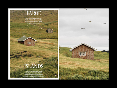 The Faroes | Editorial layout, pt. 1 design editorial figma graphic design grid landing page layout minimal minimalism minimalist poster typography ui ui design user interface web web design