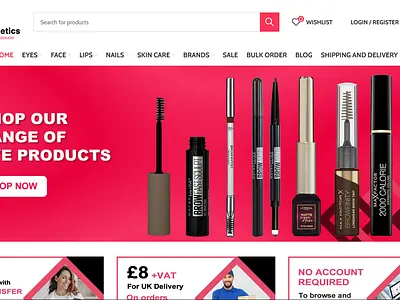 eCommerce Cosmetics Store animation branding cosmetics cosmetics store design logo motion graphics sketch ui ux design wordpress
