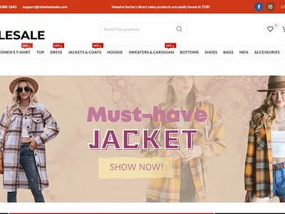 Wholesale eCommerce Store 3d branding ecommerce graphic design home page logo motion graphics ui wholesale store wordpress
