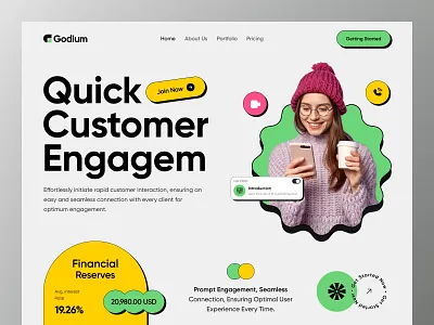 SaaS Customer Communication Web Design - SaaS Landing Page customer communication customer service finance header landing page saas saas landing page sales analytics sales landing page sales management web web design