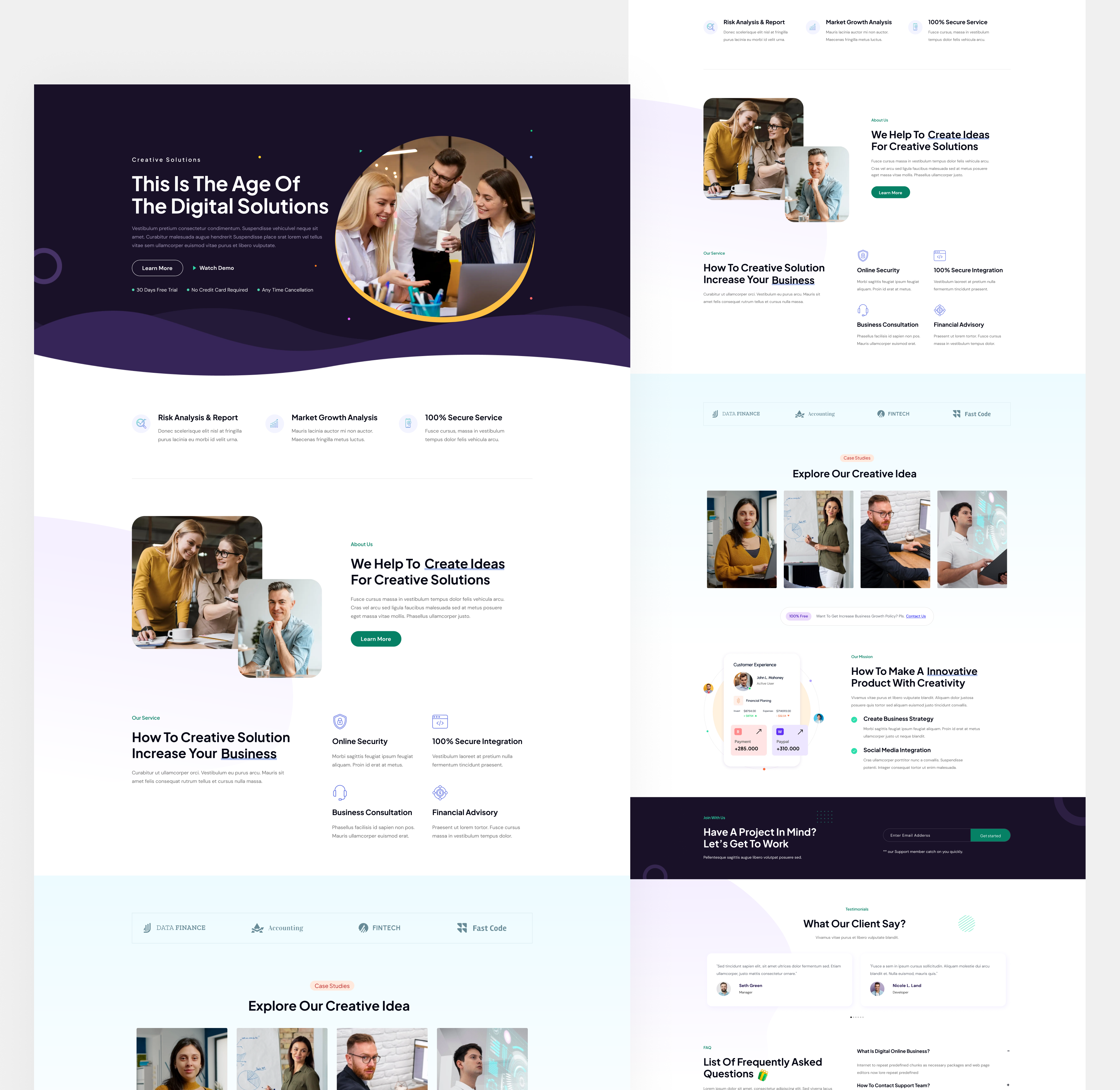 Digital Agency Website animation digital agency digital agency website figma figma ui landing page ui ui design ux ux design web agency website web design webflow