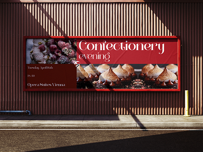 Billboard design -Confectionery evening 3d animation branding design flat furniture graphic design illustration logo motion graphics ui