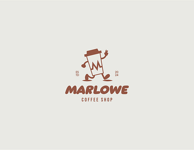 Coffee shop (Marlowe) 80s art artwork brand brandidentity branding breakfast character coffee coffeeshop concept design freelancer freelancing graphic design illustration logo logo design vector vintage