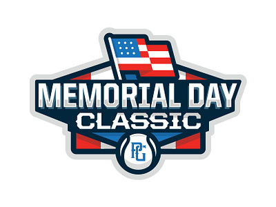 Memorial Day Classic america baseball branding design flag fun illustration logo memorial day merica social united states usa vector