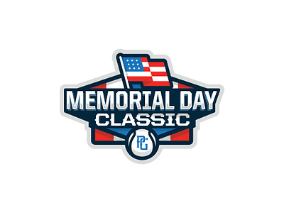 Memorial Day Classic america baseball branding design flag fun illustration logo memorial day merica social united states usa vector