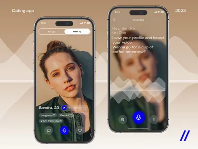 Dating Mobile iOS App app app design app interface dashboard dating dating app design interface mobile mobile app mobile ui photo product design start up ui ux voice
