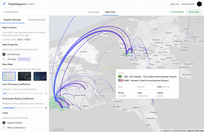 FlightMapper Editing Tool flight map flight mapper