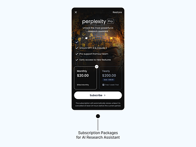 UI Card for Subscription Packages ai app design gamification mobile app sibscription ui ui design uiux ux ux design