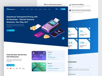 Landing page - 247 Payments app design design landing page payment landing page responsive design ui ui design uiux user experience design web design web development website design