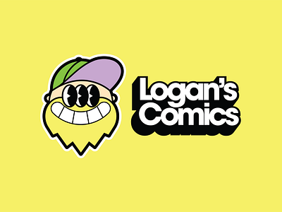 Logan's Comics - Branding brand branding character character design comics design graphic design illustration logo mascot mascot design
