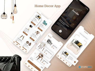Home Decor App animation graphic design home decor app motion graphics ui