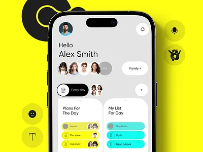 Connexa - Family management App - UI/UX - App Design app design app ui best design best ui branding graphic design inspiration inspiration app inspiration ui inspire logo management app management app design management ui to do list tracker app tracking app ui ux web design