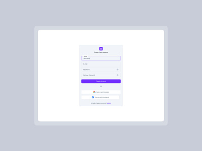 Log in/Register page design for Personal portfolio website clean components create account forget password log in minimal otp page password personal portfolio portfolio product design register sign in sign up typography ui ux verify page web design website