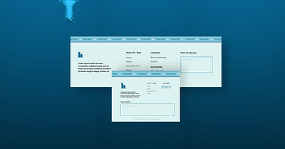 Under The Sea Footer Colorway blue footer ui under the sea web design