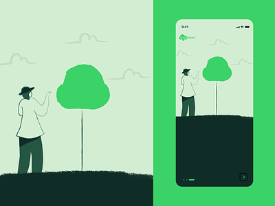 Treedom - Illustration Animation animation app gree illustration motion graphics tree ui