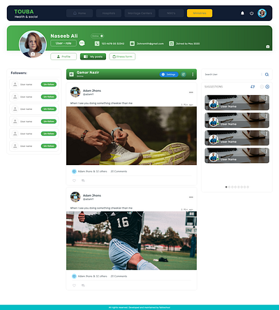 My Latest Project (Touba Health & Social) animation app branding design design google google graphic design mobile application mobile design motion graphics naseebdesigner ui uiux website