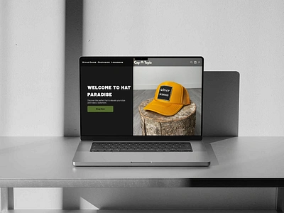 CapTopia branding cap design fashion figma hat landing page ui uidesign web webdesign