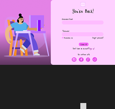 Daily Challenge#1-Login Page design typography ui vector