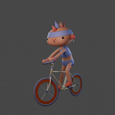 cycling 3d animation cycling