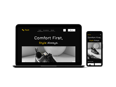 Shoe Store E-commerce Website template Responsive app branding design e commerce graphic design shoe store shopify ui