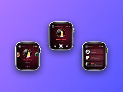 Apple Watch Music Player UI Design apple apple watch music music player ui watch