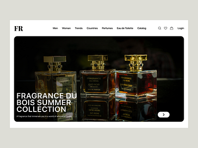 FR - Perfume store branding clean perfume portfolio ui ux web design website website design