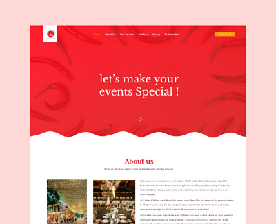 Calicut Chillies - Website Design eventmanagement figma shadesigns uidesign webdesign websitedesign