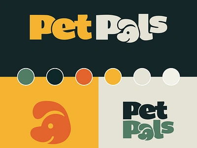 Pet Pals Brand Exploration brand branding design graphic design illustration logo pet brand typography