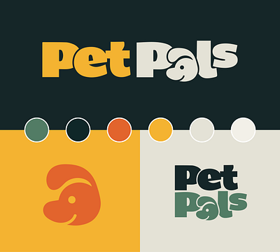 Pet Pals Brand Exploration brand branding design graphic design illustration logo pet brand typography