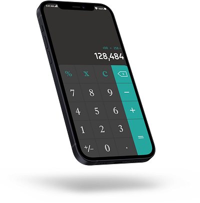 Calculator UI Design design graphic design illustration logo typography ui ux