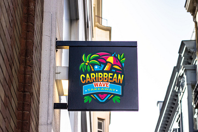 This Design Made For a Caribbean Takeaway Restaurant. adobe illustrator cc burger logo cari caribbean caribbeanbeach caribbeantakeaway fast food food logo logo restaurant logo