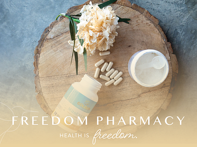 Freedom Pharmacy brand brand design brand styling branding health holistic identity mississippi ms pharmacy supplements vitamins wholistic