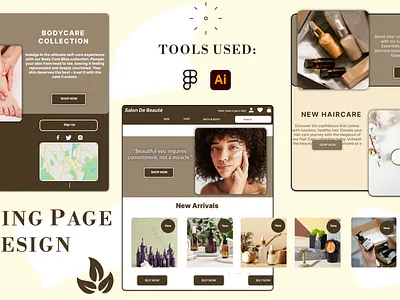 Skin care - Landing Page app branding design graphic design illustration logo typography ui ux