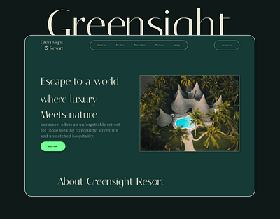 Resort Website -Brand identity Website brand identity branding figma illustration landing page prototype resort social media uiux website