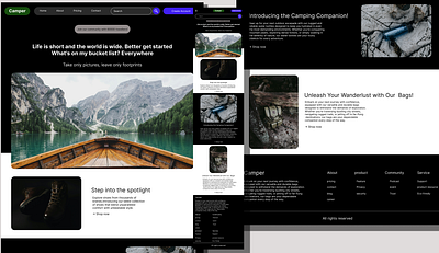 responsive landing page design graphic design layout responsive typography ui ux web design