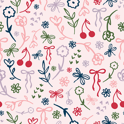 Garden Wildflowers Pattern Design branding branding inspo designer graphic design illustration illustration designer pattern pattern design pattern design inspiration pattern design inspo pattern maker wildflowers