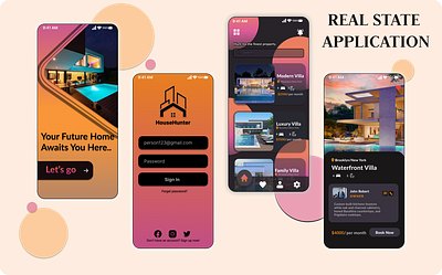 Real State App - UI app branding design graphic design illustration logo typography ui ux