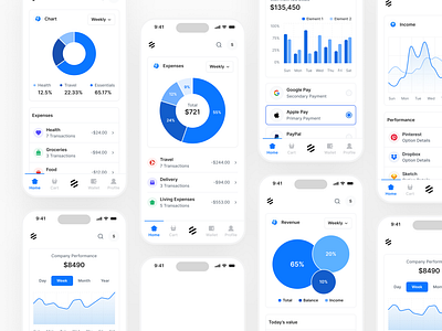 Graphs & Transactions - Lookscout Design System android application design design system figma ios lookscout mobile mobile app modern responsive ui