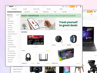 Amazon | E-commerce | Online Shop | Web App amazon app branding design e commerce e commerce website ecommerce figma graphic design illustration online shop online store products shop shopping shopping cart ui ux web app website