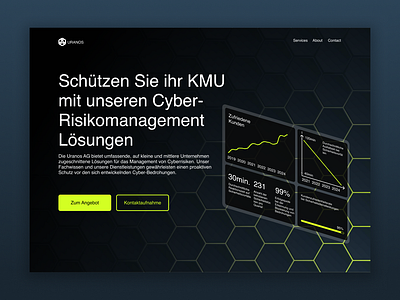 Cyber Security Dark Theme web design web develompent