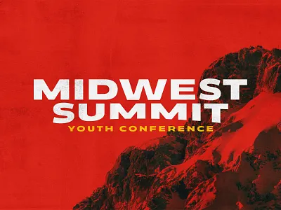 Midwest Summit bold branding church conference midwest red summit teen youth