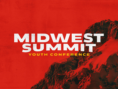 Midwest Summit bold branding church conference midwest red summit teen youth
