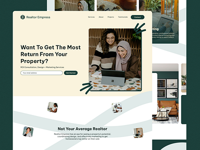 Real Estate Landing Page design designer figma green landing landing page real estate ui ui design ui ux user interface ux ux design web web design website website design