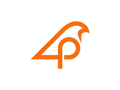 P Bird Logo animal bird bird logo minimalist minimalist bird logo modern bird modern logo p p logo simple simple bird