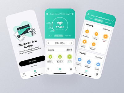 Budget Mobile App Ui app app screen budget budget dashboard budget screen budget software budget tool budget track app budget tracker budgeting budgeting tool design expense track financial planing money management personal finance screen